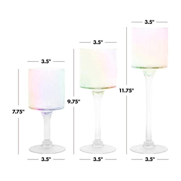 Set of 3 Glass Floating Candle Vases-Koyal Wholesale-Gold-SET OF 1 (3PC)-