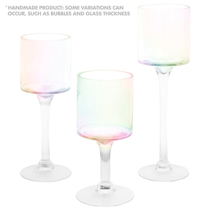 Set of 3 Glass Floating Candle Vases-Koyal Wholesale-Clear-SET OF 1 (3PC)-