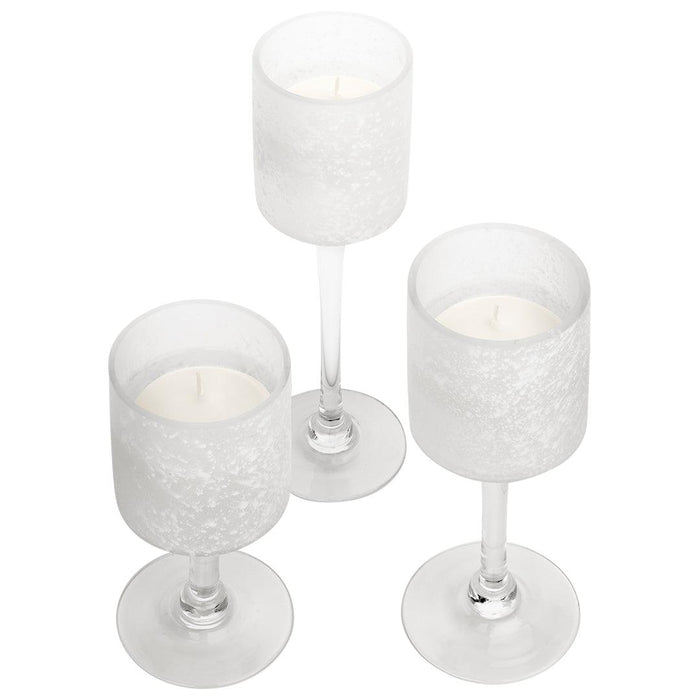 Set of 3 Glass Floating Candle Vases-Koyal Wholesale-Clear-SET OF 1 (3PC)-