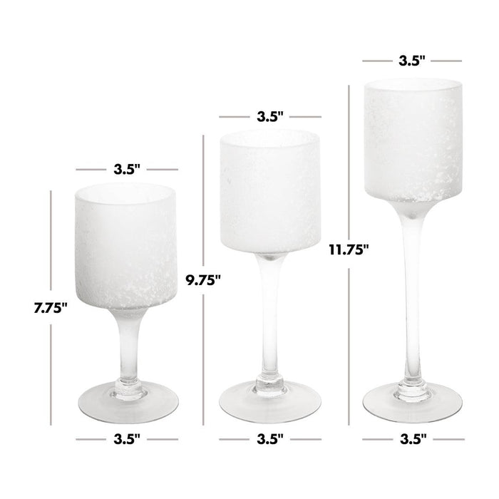 Set of 3 Glass Floating Candle Vases-Koyal Wholesale-Clear-SET OF 1 (3PC)-