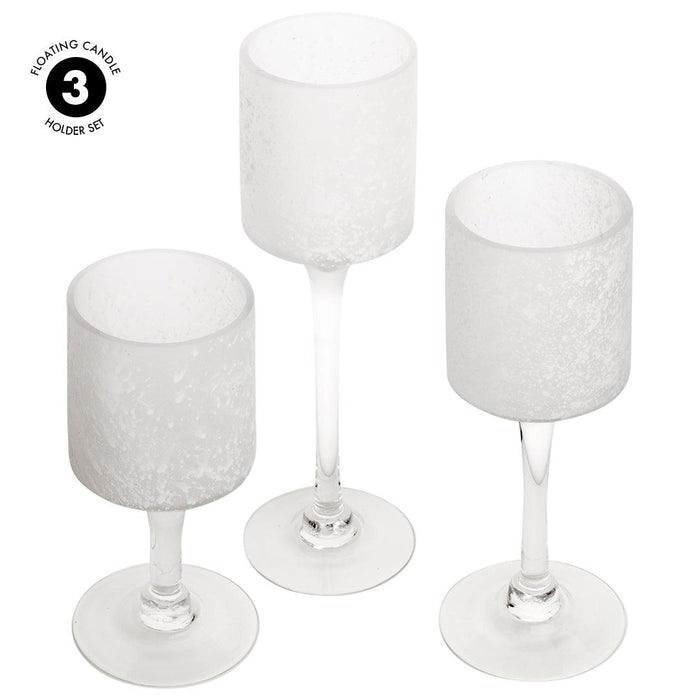 Set of 3 Glass Floating Candle Vases-Koyal Wholesale-Gold-SET OF 1 (3PC)-