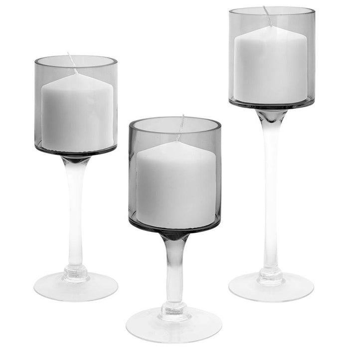 Set of 3 Glass Floating Candle Vases-Koyal Wholesale-Gold-SET OF 1 (3PC)-