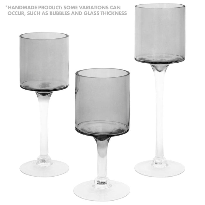 Set of 3 Glass Floating Candle Vases-Koyal Wholesale-Gold-SET OF 1 (3PC)-