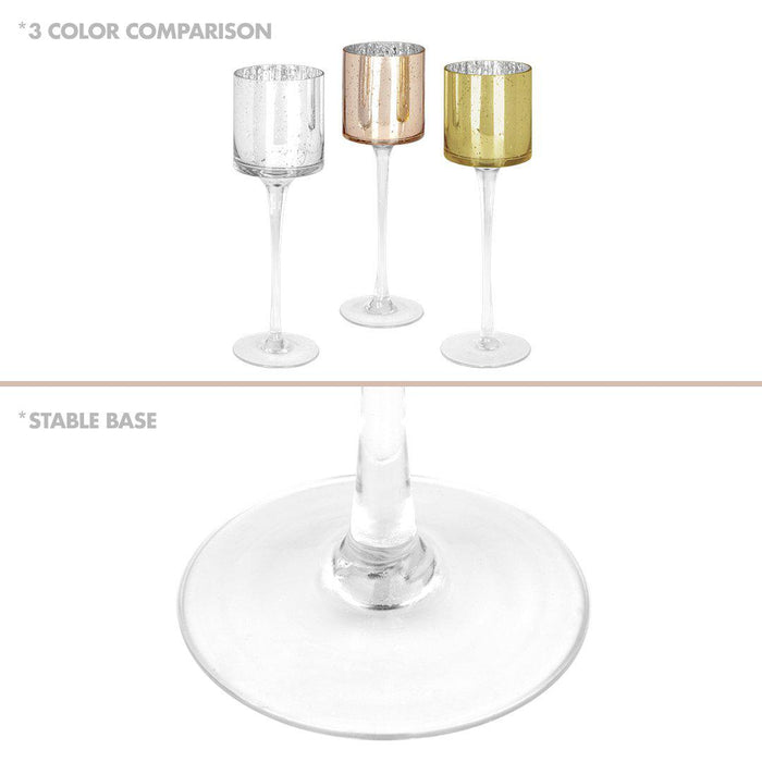 Set of 3 Glass Floating Candle Vases-Koyal Wholesale-Gold-SET OF 1 (3PC)-