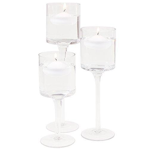 Set of 3 Glass Floating Candle Vases-Koyal Wholesale-Gold-SET OF 1 (3PC)-