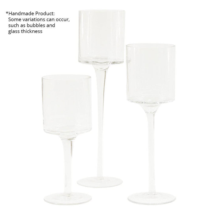 Set of 3 Glass Floating Candle Vases-Koyal Wholesale-Clear-SET OF 1 (3PC)-