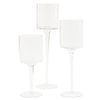 Set of 3 Glass Floating Candle Vases-Koyal Wholesale-Clear-SET OF 1 (3PC)-