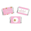 Set of 36 Twinkle Twinkle Little Star Pink Baby Shower Hershey's Miniatures Mini Candy Bar Wrappers-Set of 36-Andaz Press-