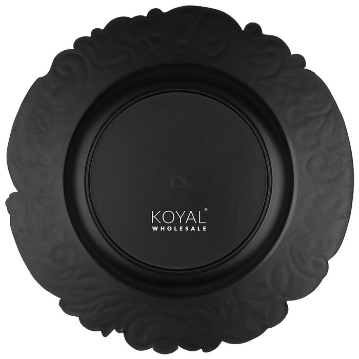 Set of 4 Acrylic Charger Plates Round Baroque-Set of 4-Koyal Wholesale-Bronze-