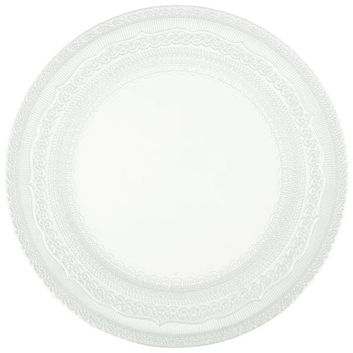 Set of 4 Acrylic Charger Plates Round Vintage Lace Bulk Pack-Koyal Wholesale-Ivory-Set of 1 (4 PC)-