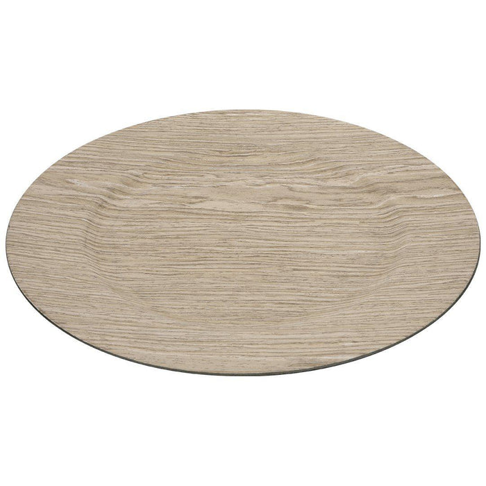 Set of 4 Birch Faux Wood Charger Plates-Set of 4-Koyal Wholesale-