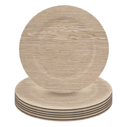 Set of 4 Birch Faux Wood Charger Plates-Set of 4-Koyal Wholesale-