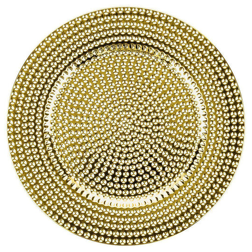 Set of 4 Hammered Metallic Charger Plates Bulk Pack-Koyal Wholesale-Gold-Set of 1 (4 PC)-