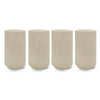 Set of 4 Large Ribbed Cylinder Vases-Set of 4-Koyal Wholesale-Desert Tan-