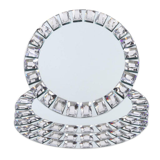 Set of 4 Mirror Charger Plates-Set of 4-Koyal Wholesale-Set of 1 (4PC)-