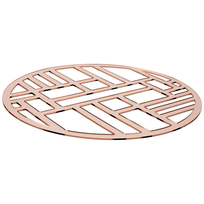 Set of 4 Modern Mirror Acrylic Geometric Charger Placemats-Set of 4-Koyal Wholesale-Rose Gold-