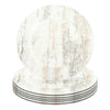 Set of 4 Shabby White Faux Wood Charger Plates-Set of 4-Koyal Wholesale-4-