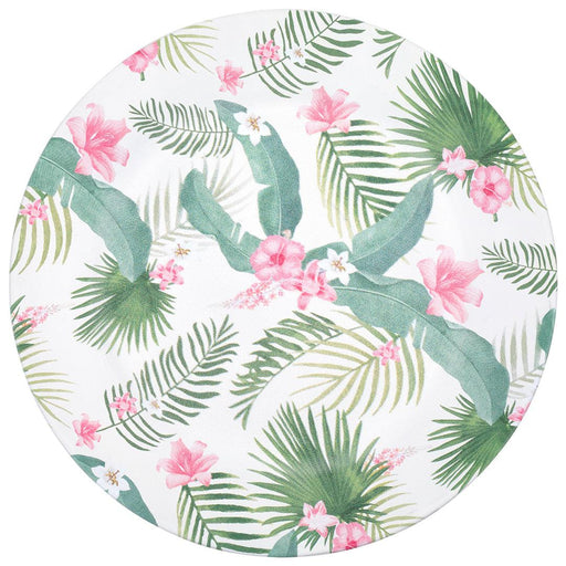 Set of 4 Tropical Hibiscus Leaves Acrylic Charger Plates, Bulk Pack-Koyal Wholesale-Set of 1 (4 PC)-