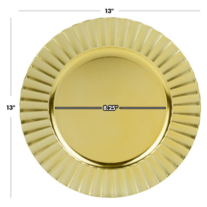 Set of 4Minimalist Acrylic Charger Plates-Set of 4-Koyal Wholesale-Gold-