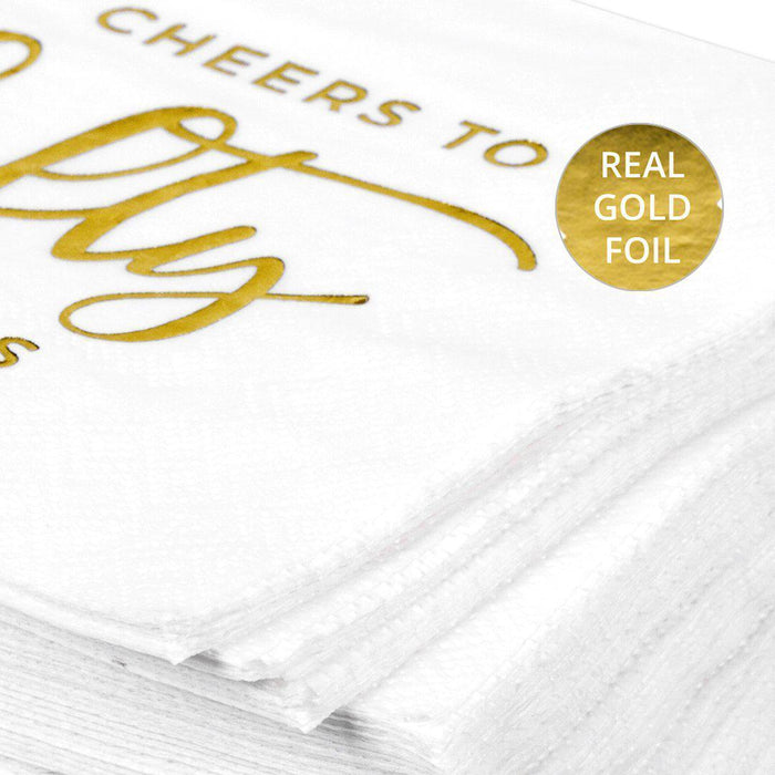 Set of 50 Cheers to Fifty Funny Cocktail Napkins-Set of 50-Andaz Press-