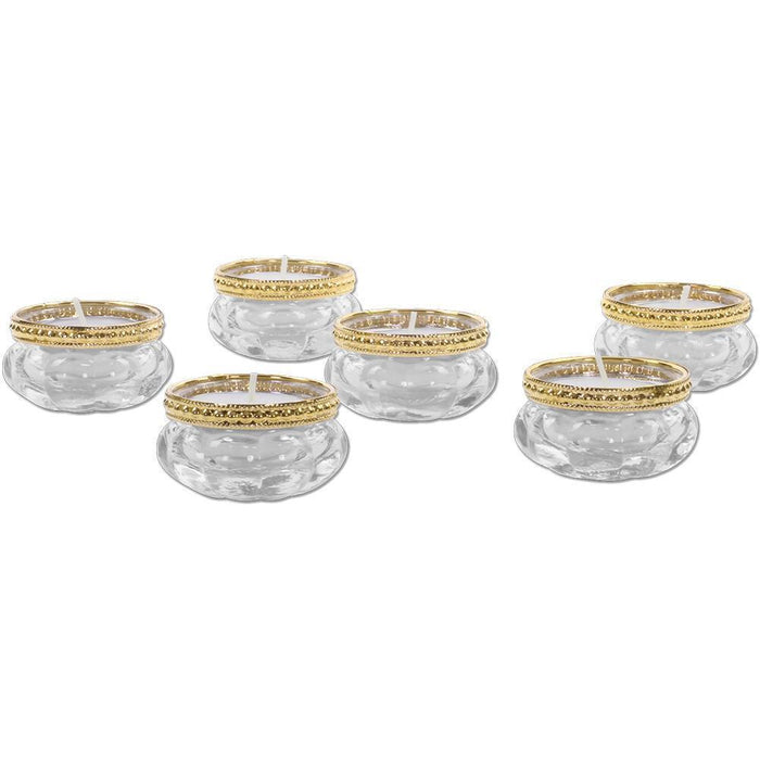 Set of 6 Bloom Tealight Candle Holders Bulk Pack-Koyal Wholesale-Silver-Set of 1 (6 PC)-