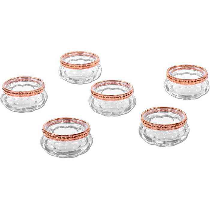 Set of 6 Bloom Tealight Candle Holders Bulk Pack-Koyal Wholesale-Copper-Set of 1 (6 PC)-