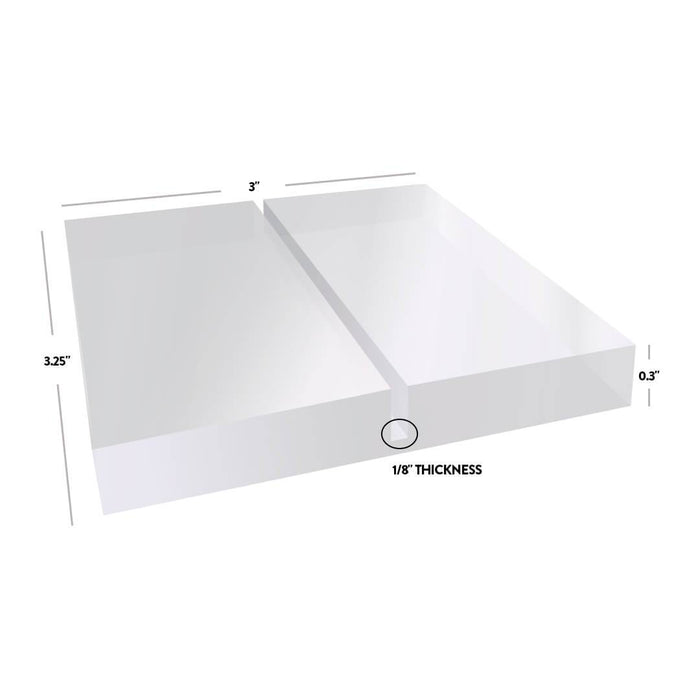 Set of 6 Clear Acrylic Base Stands 3" x 3.5"-Set of 6-Koyal Wholesale-