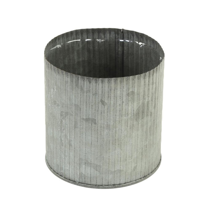 Set of 6 Corrugated Zinc Cylinder Vases-Set of 6-Koyal Wholesale-4" x 4"-