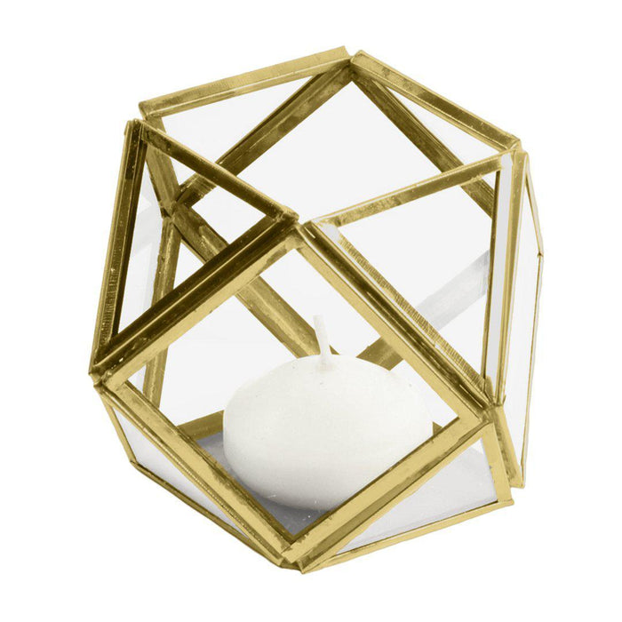 Set of 6 Geometric Votive Candle Holders-Set of 6-Koyal Wholesale-Gold-