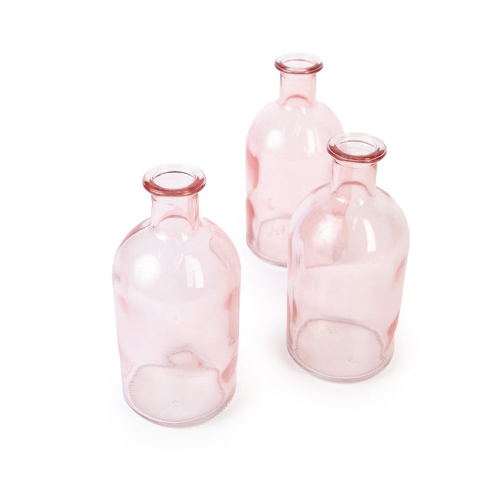 Set of 6 Glass Bud Vases | Small Apothecary Bottles, Bulk Set-Koyal Wholesale-Amber-Set of 6-