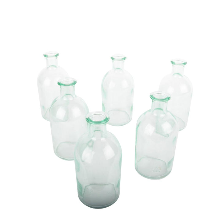 Set of 6 Glass Bud Vases | Small Apothecary Bottles, Bulk Set-Koyal Wholesale-Amber-Set of 6-