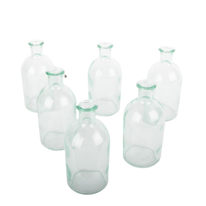 Set of 6 Glass Bud Vases | Small Apothecary Bottles, Bulk Set-Koyal Wholesale-Amber-Set of 6-