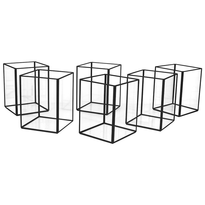 Set of 6 Hurricane Candle Holder Pack-Set of 6-Koyal Wholesale-Gold-