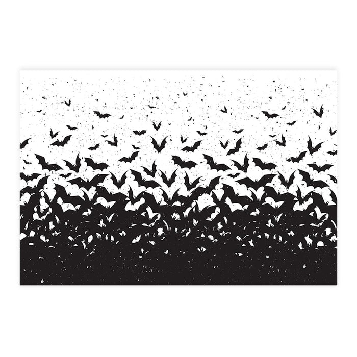 Set of 8 Halloween Disposable Cardstock Paper Placemats for Dining and Decor-Set of 8-Andaz Press-Bats in Flight-