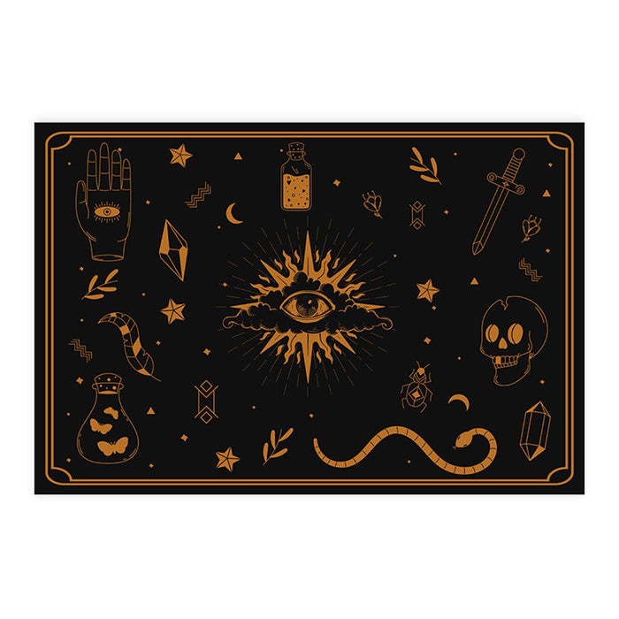 Set of 8 Halloween Disposable Cardstock Paper Placemats for Dining and Decor-Set of 8-Andaz Press-Celestial Elixir-