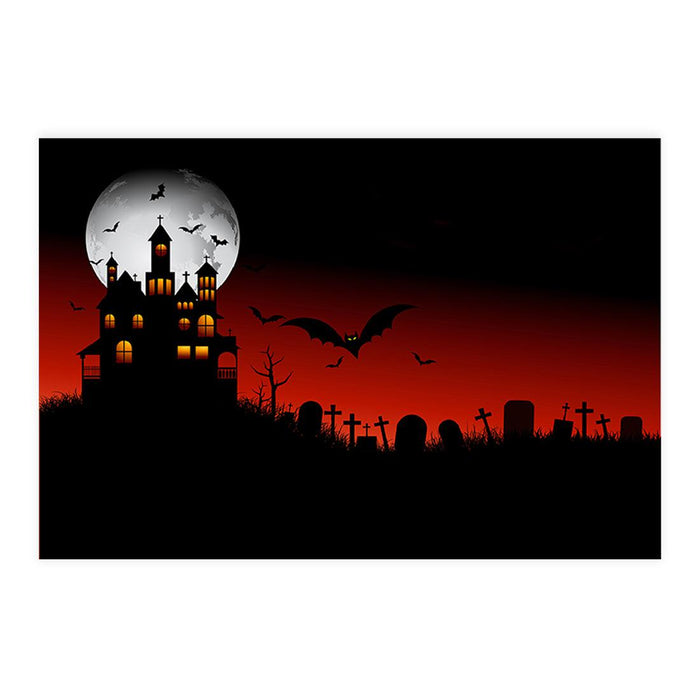 Set of 8 Halloween Disposable Cardstock Paper Placemats for Dining and Decor-Set of 8-Andaz Press-Lunar Haunting-