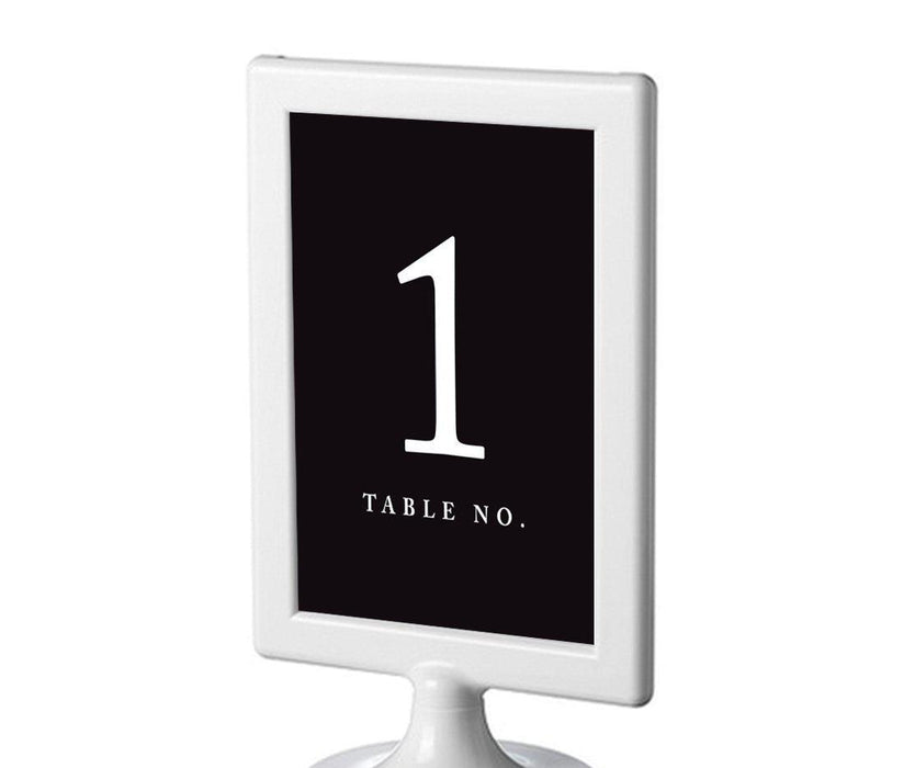 Set of 8 Pick Your Color Framed Double-Sided DIY Table Numbers-Set of 8-Andaz Press-Black-1-8-