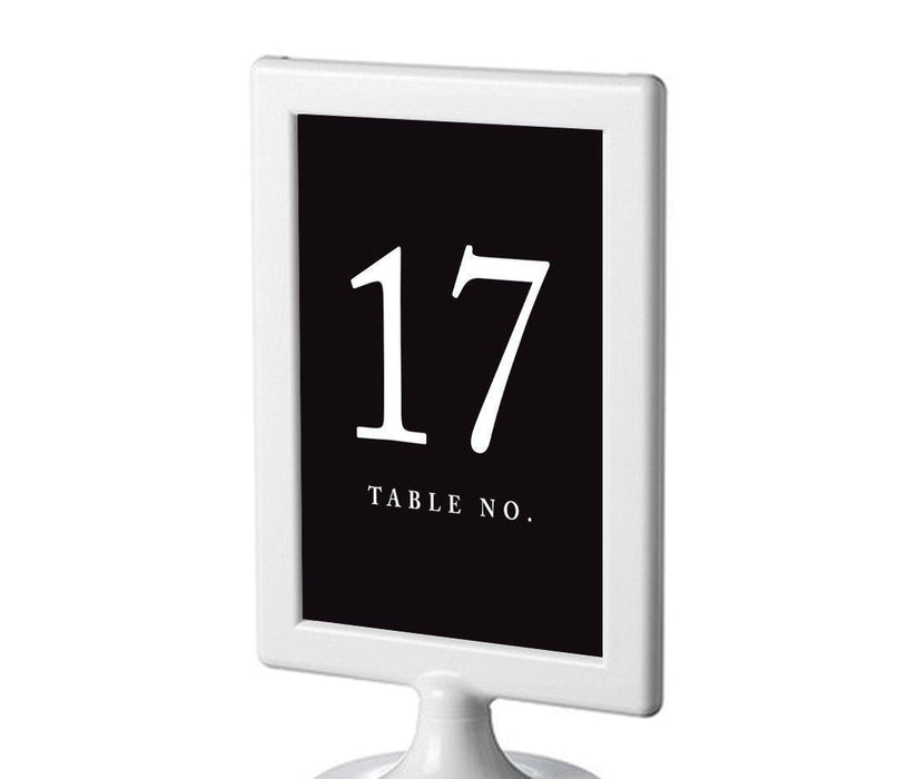 Set of 8 Pick Your Color Framed Double-Sided DIY Table Numbers-Set of 8-Andaz Press-Black-17-24-