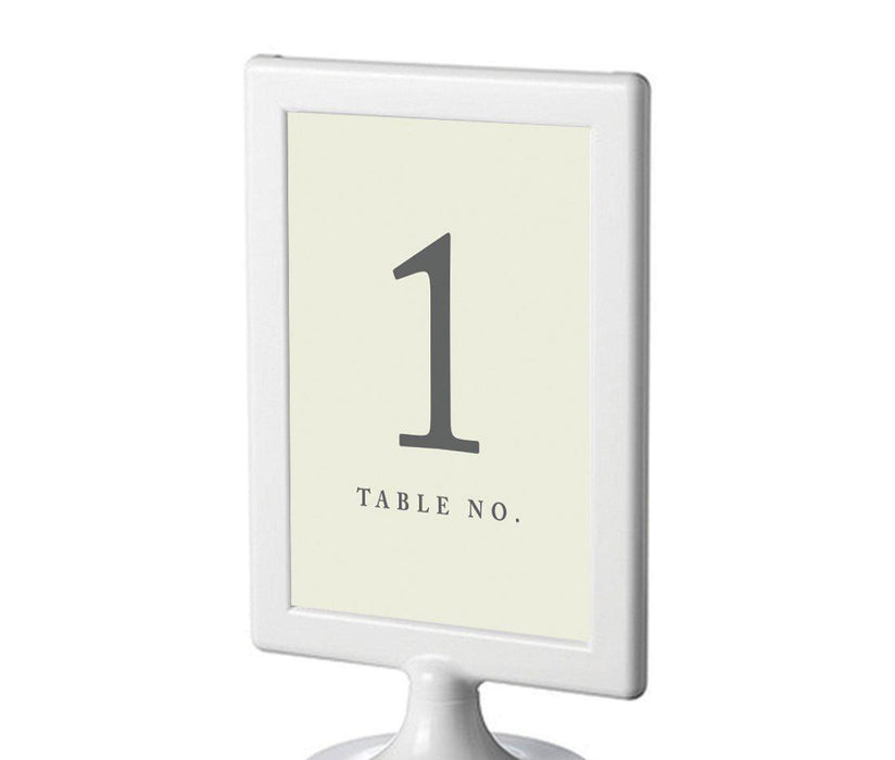 Set of 8 Pick Your Color Framed Double-Sided DIY Table Numbers-Set of 8-Andaz Press-Ivory-1-8-