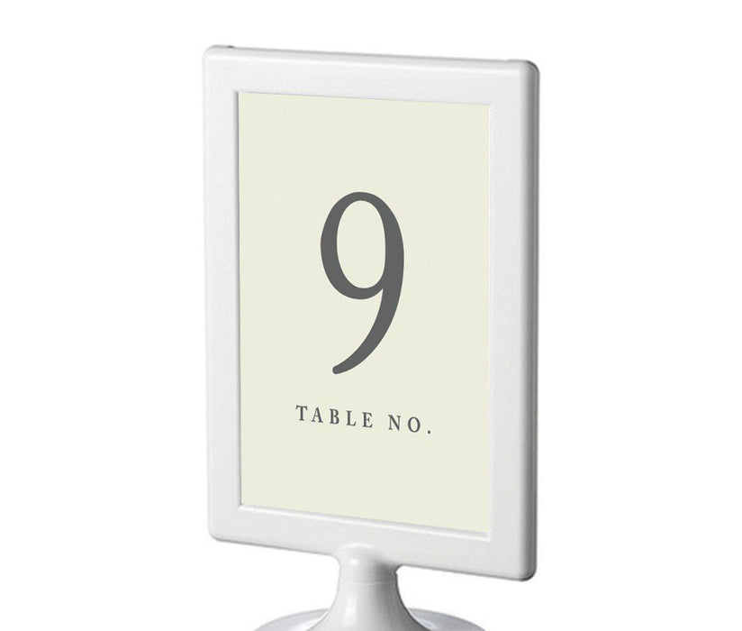 Set of 8 Pick Your Color Framed Double-Sided DIY Table Numbers-Set of 8-Andaz Press-Ivory-9-16-