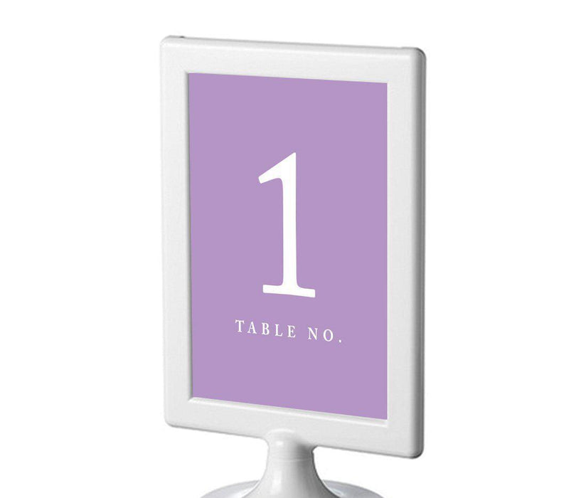 Set of 8 Pick Your Color Framed Double-Sided DIY Table Numbers-Set of 8-Andaz Press-Lavender-1-8-