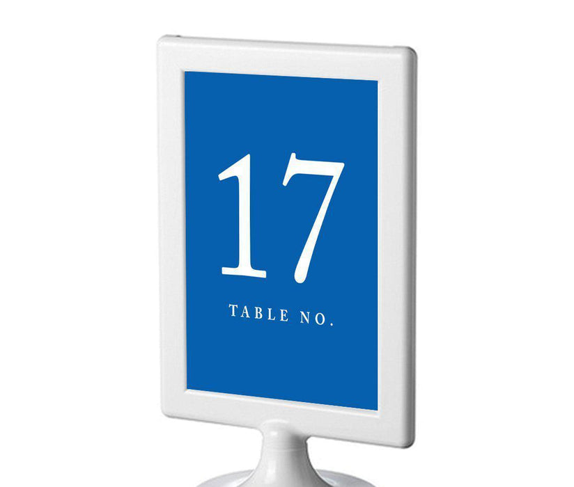 Set of 8 Pick Your Color Framed Double-Sided DIY Table Numbers-Set of 8-Andaz Press-Royal Blue-17-24-