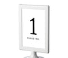 Set of 8 Pick Your Color Framed Double-Sided DIY Table Numbers-Set of 8-Andaz Press-White-1-8-