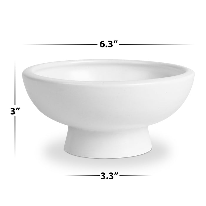 Set of 8 White Pedestal Footed Bowl Bulk Flower Vases-Koyal Wholesale-5.5" x 5.5"-