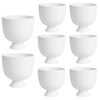 Set of 8 White Pedestal Footed Bowl Bulk Flower Vases-Koyal Wholesale-5.5" x 5.5"-