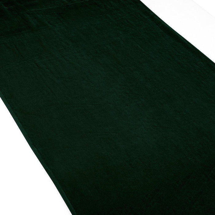 XL Premium Crushed Matte Velvet Table Runner, 20 x 120 Inch-Set of 1-Koyal Wholesale-Emerald Green-