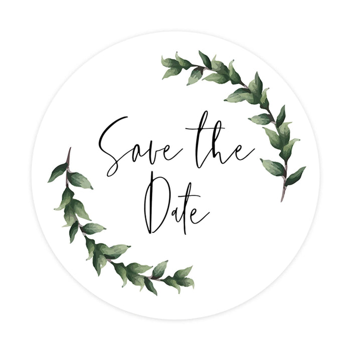 Custom Round Save The Date Wedding Sticker Labels – Coco Press Design
