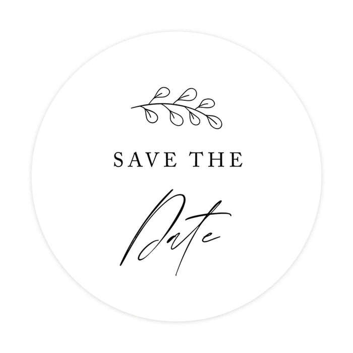  Andaz Press Save The Date Sticker Labels, Calligraphy