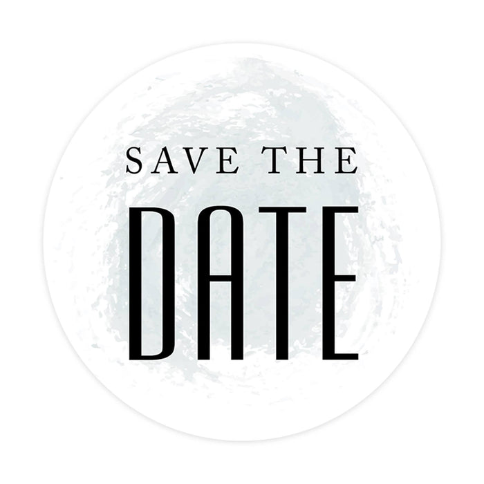 Andaz Press Save The Date Sticker Labels, Black and Gold Leaf Frame Design, 2 inch Round Save The Date Seals for Wedding Invitations, Envelope Seals