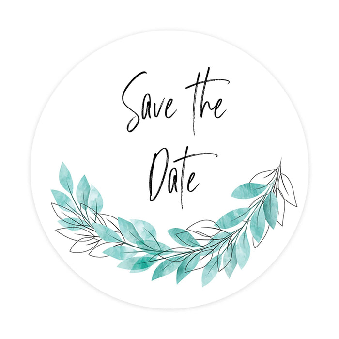 Save The Date Wedding Invitation Stickers 2.5 inch Diameter Set of 100 